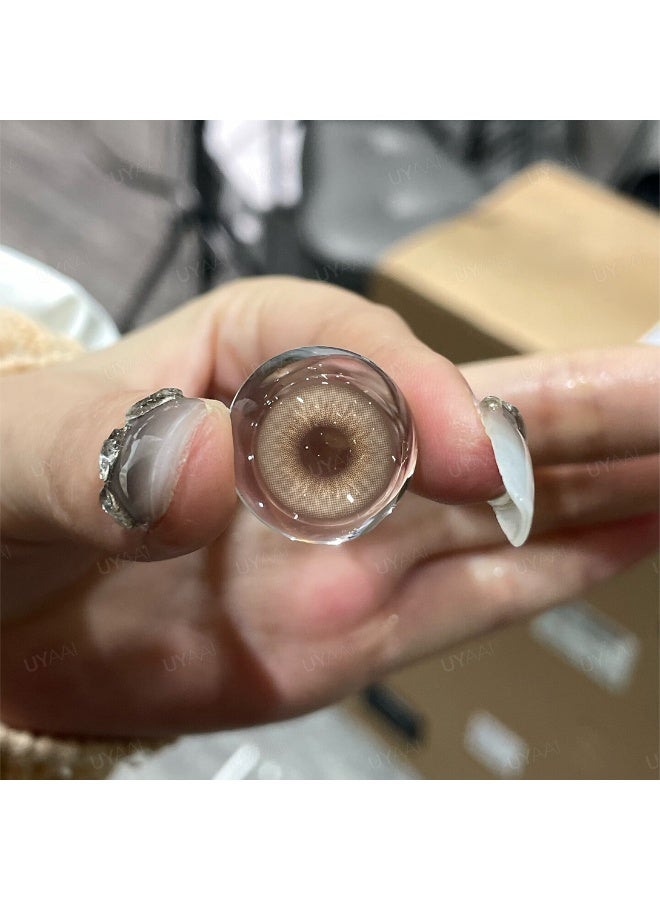 UYAAI Colored Contact Lenses Brown 14.00mm Yearly Disposable for Daily Wear - Image 5